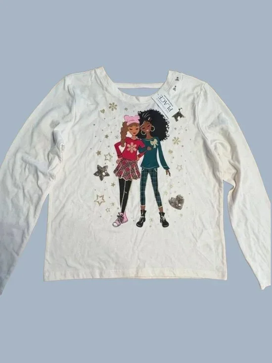 Girls Graphic T-Shirt Top Size M Long Sleeves NEW WITH TAGS The Children’s Place - Picture 7 of 7